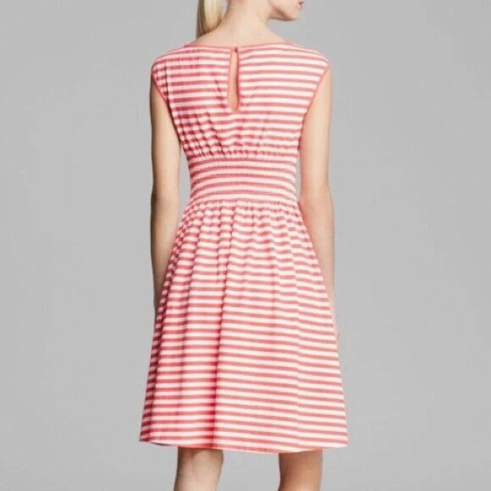 Kate Spade Leora Dress Striped Pink White Cotton 2
